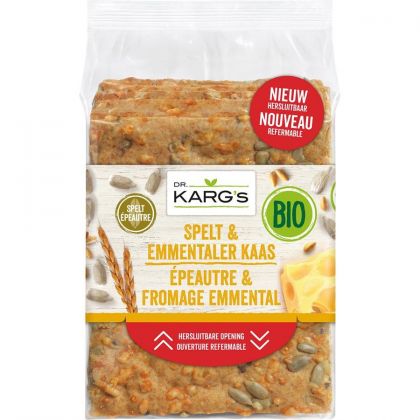 Crackers spelt emmentaler 200gr Dr.Kargs
