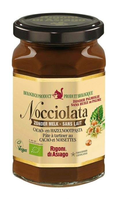 Cacao hazelnootpasta zonder melk 270gr Nocciolata