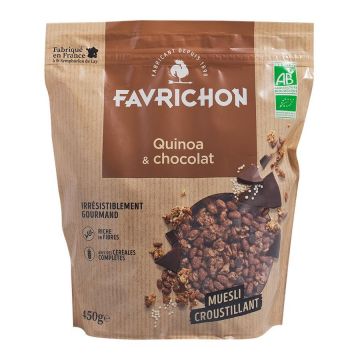 Muesli quinoa chocolade 450gr Favrichon