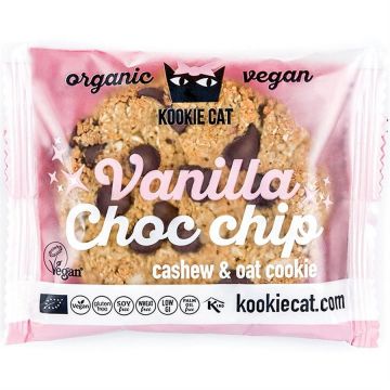 Havercookie vanille choc chip 50gr Kookie Cat