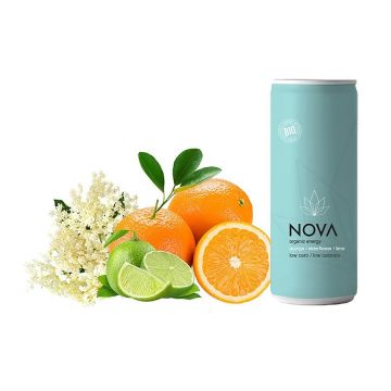 Orange Elderflower Lime energy drink 250ml Nova