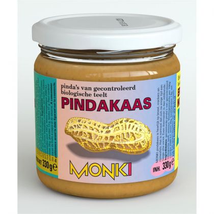 Pindakaas met zout 330gr Monki