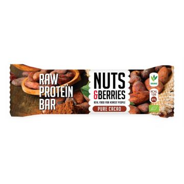 Raw proteïn bar cacao 30gr Nuts&berries