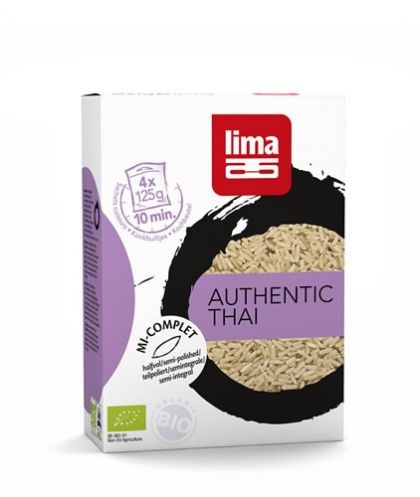 Rijst thai kookbuiltjes 4x125gr Lima