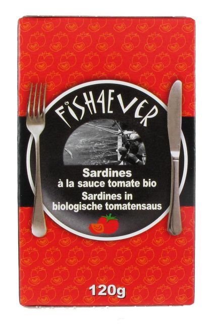 Sardines in tomatensaus 120gr Fish4ever