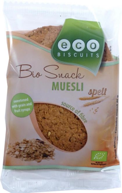 Spelt mueslikoek 40gr Eco Biscuits
