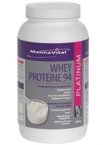 Whey-proteïne 94 platinum 900gr Mannavital